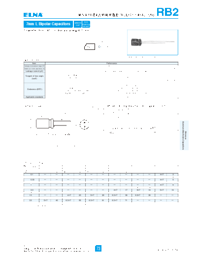 Elna [bi-polar radial] RB2 Series  . Electronic Components Datasheets Passive components capacitors Elna Elna [bi-polar radial] RB2 Series.pdf