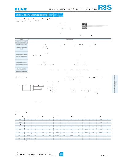 Elna [radial thru-hole] R3S Series  . Electronic Components Datasheets Passive components capacitors Elna Elna [radial thru-hole] R3S Series.pdf