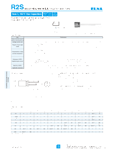 Elna [radial thru-hole] R2S Series  . Electronic Components Datasheets Passive components capacitors Elna Elna [radial thru-hole] R2S Series.pdf