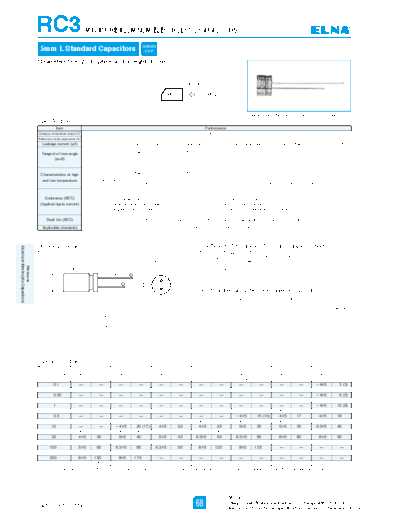 Elna [radial thru-hole] RC3 Series  . Electronic Components Datasheets Passive components capacitors Elna Elna [radial thru-hole] RC3 Series.pdf