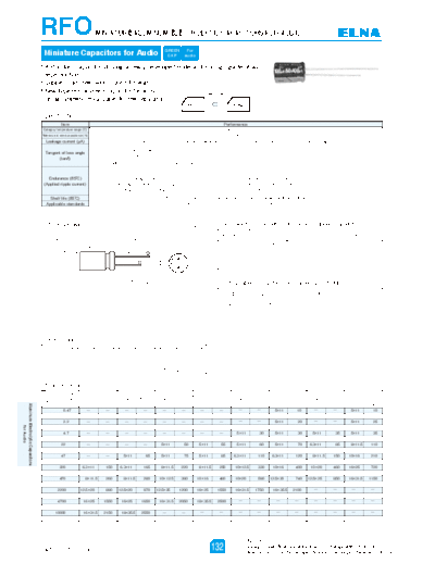 Elna [radial thru-hole] RFO Series  . Electronic Components Datasheets Passive components capacitors Elna Elna [radial thru-hole] RFO Series.pdf