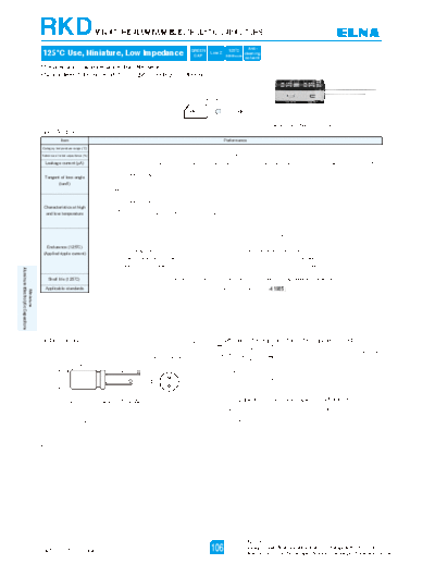 Elna [radial thru-hole] RKD Series  . Electronic Components Datasheets Passive components capacitors Elna Elna [radial thru-hole] RKD Series.pdf