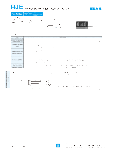 Elna [radial thru-hole] RJE Series  . Electronic Components Datasheets Passive components capacitors Elna Elna [radial thru-hole] RJE Series.pdf