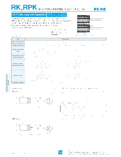Elna [radial thru-hole] RK-RPK Series  . Electronic Components Datasheets Passive components capacitors Elna Elna [radial thru-hole] RK-RPK Series.pdf