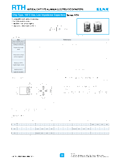 . Electronic Components Datasheets Elna [smd] RTH Series  . Electronic Components Datasheets Passive components capacitors Elna Elna [smd] RTH Series.pdf