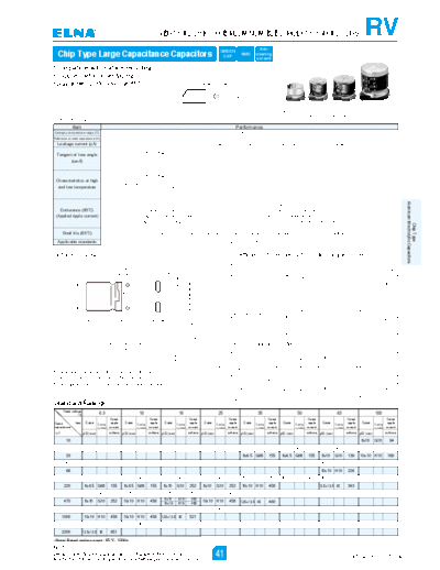 Elna Elna [smd] RV Series  . Electronic Components Datasheets Passive components capacitors Elna Elna [smd] RV Series.pdf