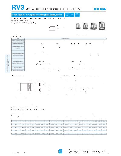 Elna Elna [smd] RV3 Series  . Electronic Components Datasheets Passive components capacitors Elna Elna [smd] RV3 Series.pdf