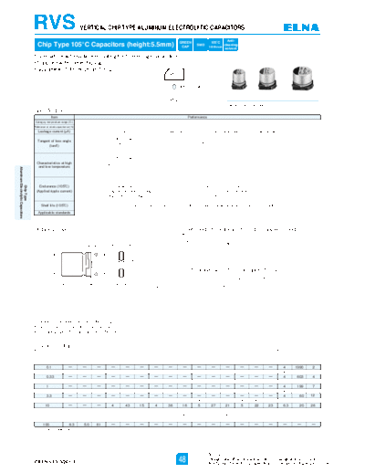 Elna Elna [smd] RVS Series  . Electronic Components Datasheets Passive components capacitors Elna Elna [smd] RVS Series.pdf