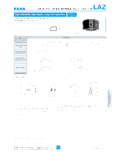 Elna [snap-in] LAZ Series  . Electronic Components Datasheets Passive components capacitors Elna Elna [snap-in] LAZ Series.pdf