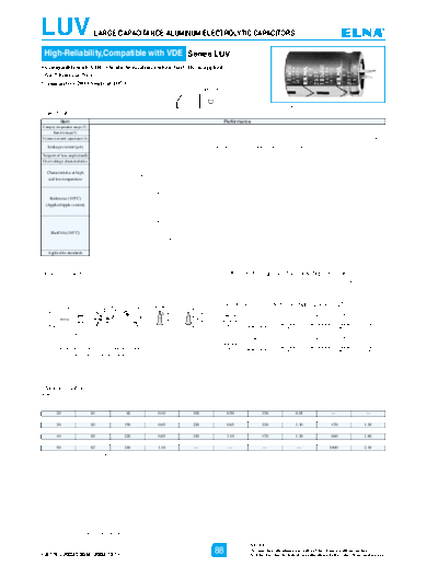 Elna [snap-in] LUV Series  . Electronic Components Datasheets Passive components capacitors Elna Elna [snap-in] LUV Series.pdf