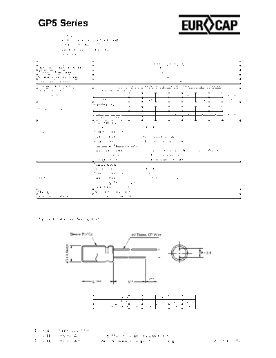 Eurocap [radial thru-hole ] GP5 Series  . Electronic Components Datasheets Passive components capacitors Eurocap Eurocap [radial thru-hole ] GP5 Series.pdf