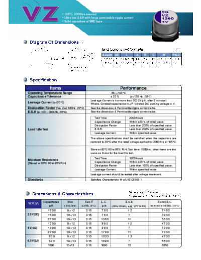 Evercon CP-CON [polymer smd] VZ Series  . Electronic Components Datasheets Passive components capacitors Evercon CP-CON [polymer smd] VZ Series.pdf