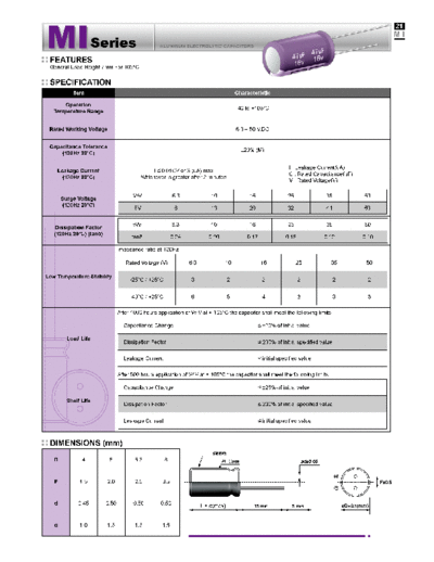 Evercon [radial thru-hole] MI Series  . Electronic Components Datasheets Passive components capacitors Evercon Evercon [radial thru-hole] MI Series.pdf