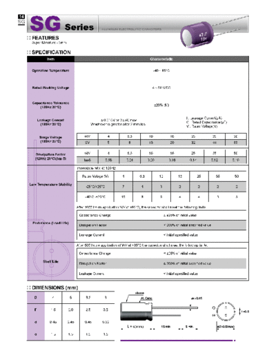 Evercon [radial thru-hole] SG Series  . Electronic Components Datasheets Passive components capacitors Evercon Evercon [radial thru-hole] SG Series.pdf