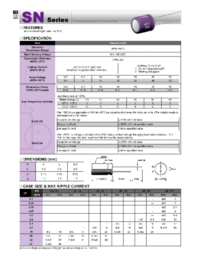 Evercon [radial thru-hole] SN Series  . Electronic Components Datasheets Passive components capacitors Evercon Evercon [radial thru-hole] SN Series.pdf