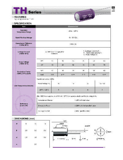 Evercon [radial thru-hole] TH Series  . Electronic Components Datasheets Passive components capacitors Evercon Evercon [radial thru-hole] TH Series.pdf