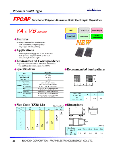 FPCAP [polymer SMD] Type ME - VA-VB Series  . Electronic Components Datasheets Passive components capacitors FPCAP FPCAP [polymer SMD] Type ME - VA-VB Series.pdf