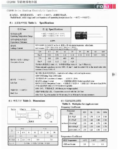 Foai [radial thru-hole] CD288H Series  . Electronic Components Datasheets Passive components capacitors Foai Foai [radial thru-hole] CD288H Series.pdf