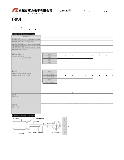 Fulik [radial thru-hole] GM Series  . Electronic Components Datasheets Passive components capacitors Fulik Fulik [radial thru-hole] GM Series.pdf