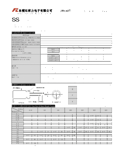 Fulik [radial thru-hole] SS Series  . Electronic Components Datasheets Passive components capacitors Fulik Fulik [radial thru-hole] SS Series.pdf