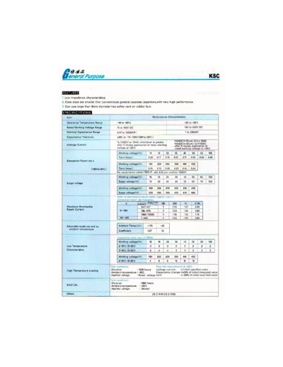 KSC [King-Sun] KSC [axial] AS Series  . Electronic Components Datasheets Passive components capacitors KSC [King-Sun] KSC [axial] AS Series.pdf