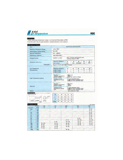 KSC [King-Sun] KSC [radial thru-hole] BD Series  . Electronic Components Datasheets Passive components capacitors KSC [King-Sun] KSC [radial thru-hole] BD Series.pdf