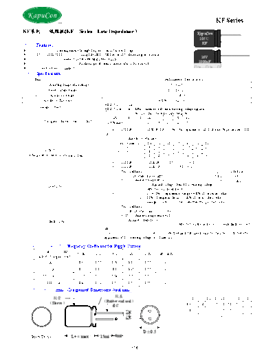 KapuCon [radial thru-hole] KF Series  . Electronic Components Datasheets Passive components capacitors KapuCon KapuCon [radial thru-hole] KF Series.pdf