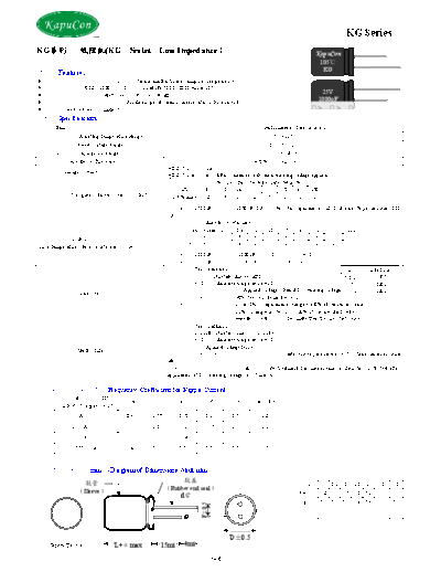 KapuCon [radial thru-hole] KG Series  . Electronic Components Datasheets Passive components capacitors KapuCon KapuCon [radial thru-hole] KG Series.pdf
