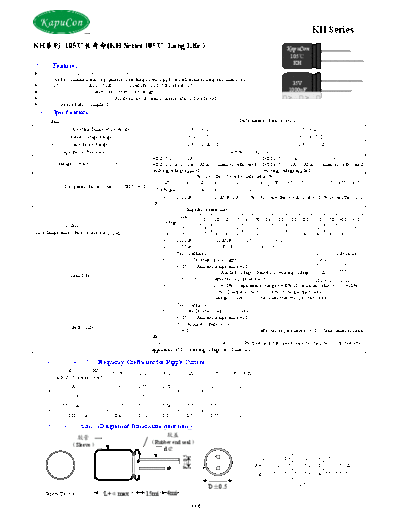 KapuCon [radial thru-hole] KH Series  . Electronic Components Datasheets Passive components capacitors KapuCon KapuCon [radial thru-hole] KH Series.pdf