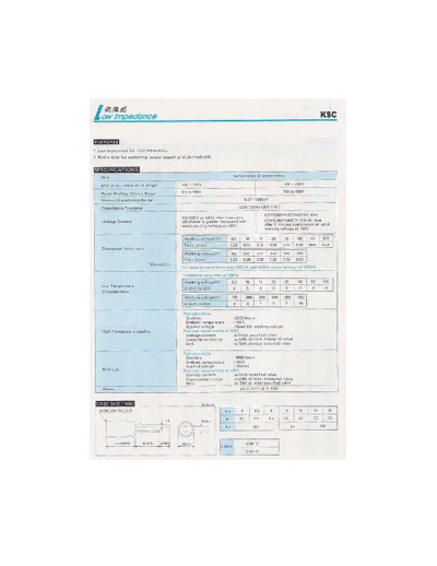 KSC [King-Sun] KSC [radial thru-hole] GZ Series  . Electronic Components Datasheets Passive components capacitors KSC [King-Sun] KSC [radial thru-hole] GZ Series.pdf