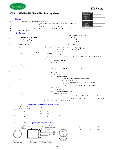 KapuCon [radial thru-hole] KY Series  . Electronic Components Datasheets Passive components capacitors KapuCon KapuCon [radial thru-hole] KY Series.pdf