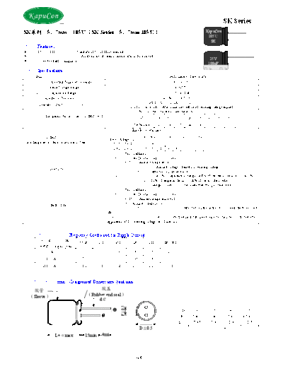 KapuCon [radial thru-hole] SK Series  . Electronic Components Datasheets Passive components capacitors KapuCon KapuCon [radial thru-hole] SK Series.pdf