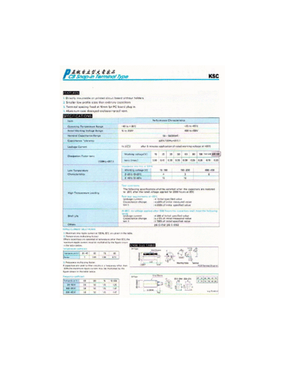 KSC [King-Sun] KSC [snap-in] LP Series  . Electronic Components Datasheets Passive components capacitors KSC [King-Sun] KSC [snap-in] LP Series.pdf