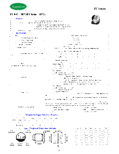 KapuCon [smd] EV Series  . Electronic Components Datasheets Passive components capacitors KapuCon KapuCon [smd] EV Series.pdf