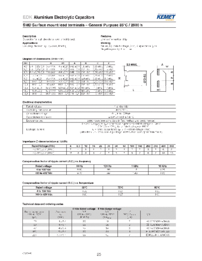 Kemet Kemet [smd] EDK Series  . Electronic Components Datasheets Passive components capacitors Kemet Kemet [smd] EDK Series.pdf