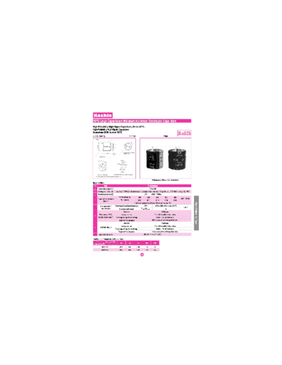 Koshin [snap-in] KPG Series  . Electronic Components Datasheets Passive components capacitors Koshin Koshin [snap-in] KPG Series.pdf