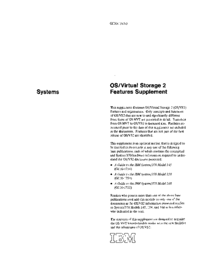 IBM GC20-1753-0 OS VS2 Features Suppliment Aug72  IBM 370 OS_VS2 Release_1_1972 GC20-1753-0_OS_VS2_Features_Suppliment_Aug72.pdf