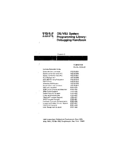 IBM GC28-0710-0 OS VS2 Debugging Handbook Vol 3 Rel 3.7 Dec78  IBM 370 OS_VS2 Release_3.7_1977 GC28-0710-0_OS_VS2_Debugging_Handbook_Vol_3_Rel_3.7_Dec78.pdf