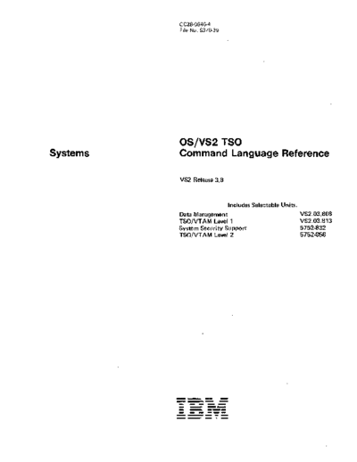 IBM GC28-0646-4 OS VS2 TSO Command Language Reference Rel 3.8 Jun78  IBM 370 OS_VS2 Release_3.8_1978 GC28-0646-4_OS_VS2_TSO_Command_Language_Reference_Rel_3.8_Jun78.pdf