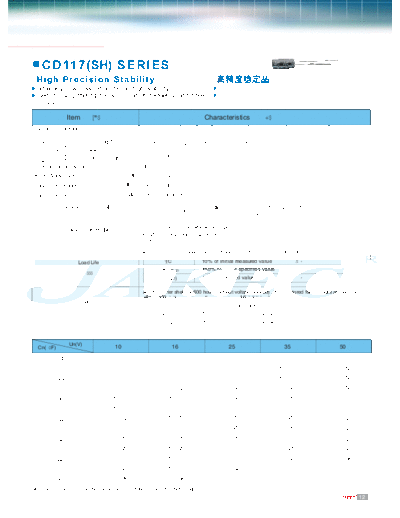 Jakec [radial thru-hole] CD117 (SH) Series  . Electronic Components Datasheets Passive components capacitors Jakec Jakec [radial thru-hole] CD117 (SH) Series.pdf