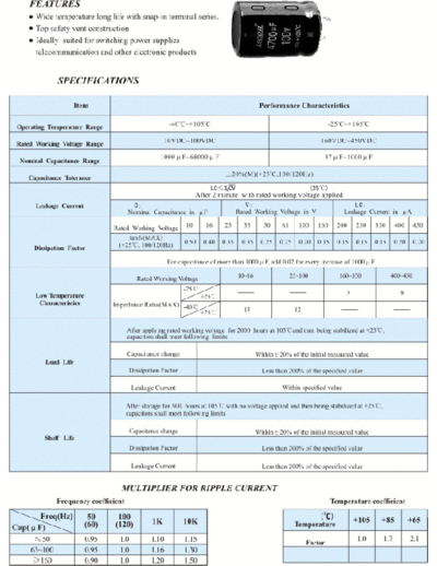 Lscon (Wanko] Lscon [snap-in] TR Series  . Electronic Components Datasheets Passive components capacitors Lscon (Wanko] Lscon [snap-in] TR Series.pdf