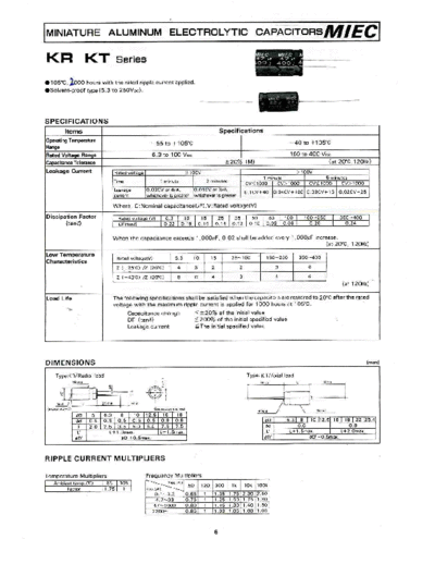 MIEC [Full River] MIEC [radial-axial] KR-KT Series  . Electronic Components Datasheets Passive components capacitors MIEC [Full River] MIEC [radial-axial] KR-KT Series.pdf