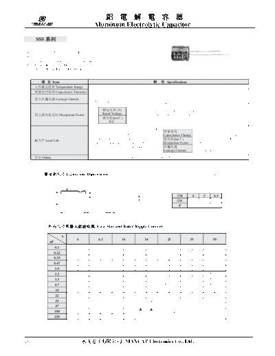 Maxcap [radial thru-hole] SSS Series  . Electronic Components Datasheets Passive components capacitors Maxcap Maxcap [radial thru-hole] SSS Series.pdf