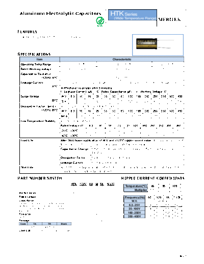 Meritek [radial thru-hole] HTK Series  . Electronic Components Datasheets Passive components capacitors Meritek Meritek [radial thru-hole] HTK Series.pdf