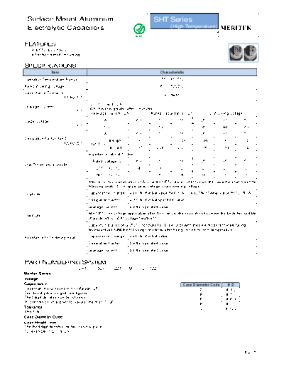 Meritek [smd] SHT Series  . Electronic Components Datasheets Passive components capacitors Meritek Meritek [smd] SHT Series.pdf