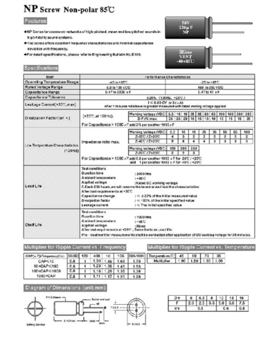 Micon [bipolar screw] NP series  . Electronic Components Datasheets Passive components capacitors Micon Micon [bipolar screw] NP series.pdf