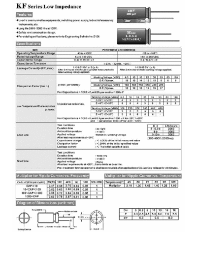 Micon [radial] KF series  . Electronic Components Datasheets Passive components capacitors Micon Micon [radial] KF series.pdf