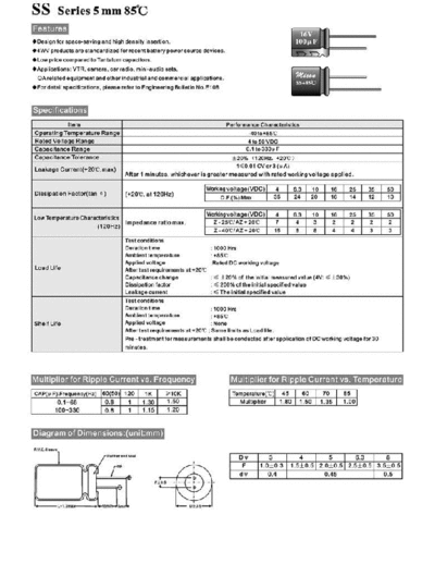 Micon [radial] SS series  . Electronic Components Datasheets Passive components capacitors Micon Micon [radial] SS series.pdf