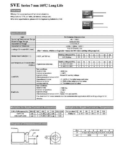 Micon [radial] SVE series  . Electronic Components Datasheets Passive components capacitors Micon Micon [radial] SVE series.pdf