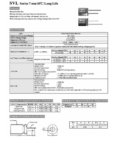 Micon [radial] SVL series  . Electronic Components Datasheets Passive components capacitors Micon Micon [radial] SVL series.pdf